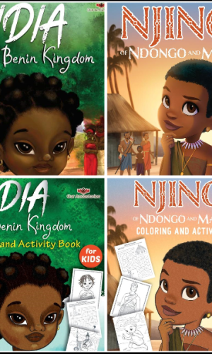 Our Ancestories Bookset: Idia of the Benin Kingdom, Njinga of Ndongo and Matamba Plus Coloring & Activity Books (4 books)