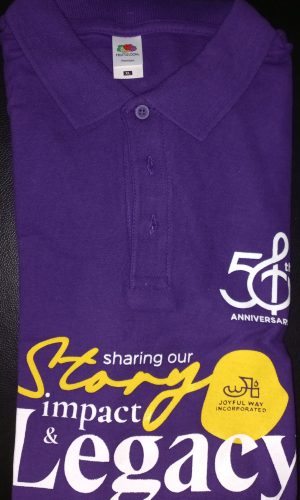 Joyful Way Incorporated: Purple Polo Shirt (Legacy Bold)