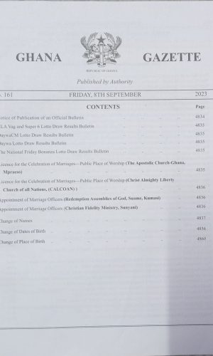 Ghana Gazette (2021)